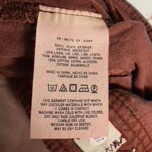 Anthropologie Hei Hei Embroidered Crochet Linen Cropped Marlena Trousers Pants - Picture 6 of 10